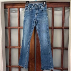 May Lillie Girls Blue Flare Leg Jeans Size 14